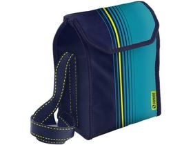 Bolsa Térmica Dobrável 6L Preta e Azul Soprano - Lunch