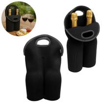 Bolsa Térmica Dupla em Neoprene P/ Garrafa de Vinho 36cm Bolsa Térmica Dupla em Neoprene P/ Garrafa de Vinho 36cm