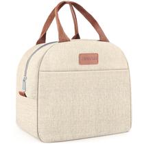 Bolsa Térmica EASYFUN para Almuerzo para Mujer y Hombre, Beige a Prueba de Fugas