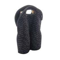 Bolsa Térmica em Neoprene para 2 Garrafas de Vinho Preta com estampa 36cm x 24,5cm - Lyor