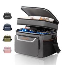 Bolsa térmica Everfun, pequena lancheira de praia isolada, cinza