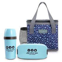 Bolsa Térmica Feminina Lanche + Marmita + Garrafa: 3 Peças Bolsa Térmica Feminina Lanche + Marmita + Garrafa: 3 Peças