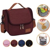 Bolsa Térmica Feminina Masculina Lancheira Porta Marmita Lanche Bebida Estudante Portátil Trabalho