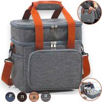 Bolsa Térmica Feminina Masculina Porta Marmita Lanche Bebida Grande Capacidade Para Piquenique Bolsa Térmica Feminina Masculina Porta Marmita Lanche Bebida Grande Capacidade Para Piquenique