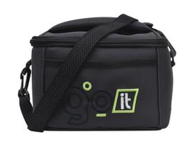 Bolsa Térmica Fitness Compacta Preto Rosa Marmita Bebidas