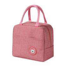 Bolsa Térmica Fitness Fit Lancheira Porta Marmita Rosa