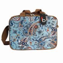 Bolsa Térmica Flap - Estampa Arabesco Azul Claro - Ideal para Alimentos e Bebidas