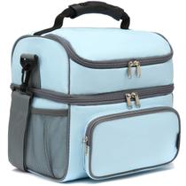 Bolsa Térmica FlowFly para Almuerzo con Doble Capa Aislante para Adultos Azul