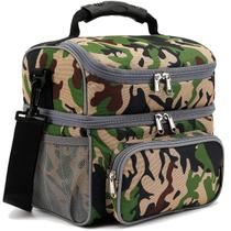 Bolsa Térmica FlowFly para Almuerzo Doble Capa Aislada para Adultos Negra