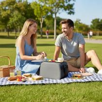 Bolsa Termica Grande 20 Litros Cooler Impermeavel Porta Marmita Bebidas Viagem Praia Academia Pequinique Alça Ombro Antivazamento Cinza 23x27x38cm Bolsa Termica Grande 20 Litros Cooler Impermeavel Porta Marmita Bebidas Viagem Praia Academia Pequinique Alça Ombro Antivazamento Cinza 23x27x38cm