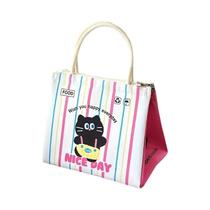 Bolsa Térmica Grande Capacidade Em Alumínio Para Almoço Com Estampa De Gatinho Para Estudantes