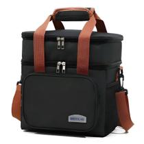 Bolsa Térmica Grande Cooler Gelado Com Alça Cor Preta