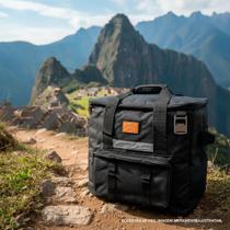 Bolsa Térmica Grande Cooler Praia Marmita Camping Com Abridor Preto