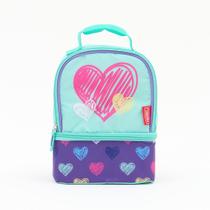 Bolsa Térmica Infantil Thermos Interior Estruturado Corações Coloridos Bolsa Térmica Infantil Thermos Interior Estruturado Corações Coloridos