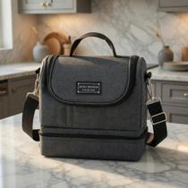 Bolsa Térmica Lancheira Marmita Fitness C/ 2 Compartimentos Jacki Design