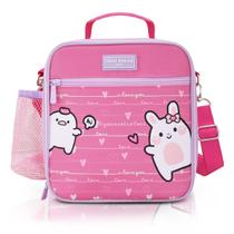 Bolsa Térmica Lancheira Necessaire Alça Infantil Criança Menino Menina Marmita Lanches Amiguinhos -