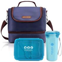 Bolsa Térmica Lancheira Necessaire Alça Ombro Kit Marmita e Copo Box Fitness Escola Trabalho