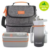 Bolsa Térmica Lancheira Necessaire Kit Marmita Lanche Garrafinha Infantil Escolar Creche BPA Livre