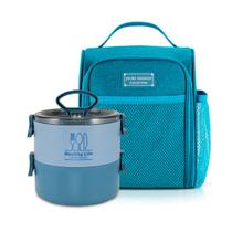 Bolsa Térmica Lancheira Necessaire + Marmita Lanches Bebidas Fitness Academia Trabalho Bolsa Térmica Lancheira Necessaire + Marmita Lanches Bebidas Fitness Academia Trabalho