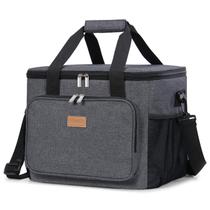 Bolsa térmica Lifewit, dobrável, isolada, 24L, cinza escuro, 40 latas