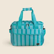 Bolsa Térmica Listras Verde e Creme 26L - ACASA Bolsa Térmica Listras Verde e Creme 26L - ACASA