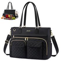 Bolsa térmica LOVEVOOK para almoço com compartimento para notebook de 15,6"