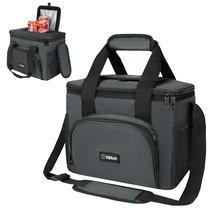 Bolsa térmica macia dobrável Cooler OPUX 18 latas cinza