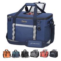 Bolsa térmica Maelstrom dobrável, de face macia, 75 latas, azul