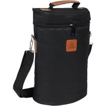 Bolsa Térmica Malbec Para 2 Garrafas de Vinho Preta Bel
