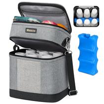 Bolsa Térmica Mancro para Leche Materna de Doble Capa para 6 Biberones