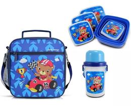 Bolsa Térmica + Marmita + Garrafinha Infantil Menino Escolar Bolsa Térmica + Marmita + Garrafinha Infantil Menino Escolar