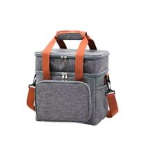 Bolsa Termica Marmita Lancheira Multiuso Alça Trabalho Passeio Academia Dois Compartimentos Cinza Bolsa Termica Marmita Lancheira Multiuso Alça Trabalho Passeio Academia Dois Compartimentos Cinza