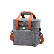 Bolsa Termica Marmita Lancheira Multiuso Alça Trabalho Passeio Academia Dois compartimentos Cinza Bolsa Termica Marmita Lancheira Multiuso Alça Trabalho Passeio Academia Dois compartimentos Cinza