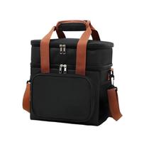 Bolsa Termica Marmita Lancheira Multiuso Alça Trabalho Passeio Academia Dois compartimentos Preta Bolsa Termica Marmita Lancheira Multiuso Alça Trabalho Passeio Academia Dois compartimentos Preta