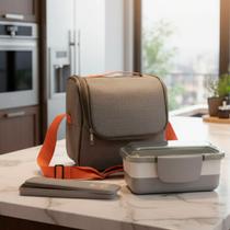 Bolsa Térmica Marmita porta talheres completa jacki design Conserva Alimentos trabalho escritorio