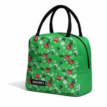 Bolsa Térmica Minecraft Miniso Com Alça Resistente Lancheira