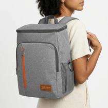 Bolsa Termica Mochila Lancheira Grande Isolada Com Bolsos Laterais Trablho Viagem Praia Premium