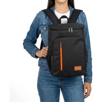 Bolsa Termica Mochila Lancheira Grande Isolada Com Bolsos Laterais Trablho Viagem Praia Premium