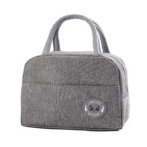 Bolsa térmica necessaire portátil dobrável organizadora bolso externo semi-impermeável com alça - Space On