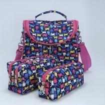 Bolsa Térmica Noah com Estojo Duplo e Estojo 1 Div - Gatinho Colorido Bolsa Térmica Noah com Estojo Duplo e Estojo 1 Div - Gatinho Colorido