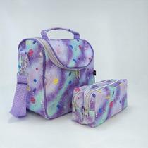 Bolsa Térmica Noah e Estojo Duplo Alto - Planets Lilás Bolsa Térmica Noah e Estojo Duplo Alto - Planets Lilás