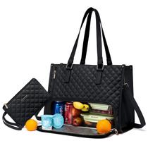 Bolsa térmica para almoço LOVEVOOK para mulheres com compartimento para notebook de 17,3''