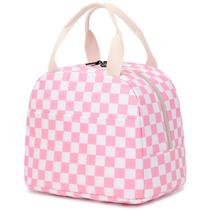 Bolsa Térmica para Almuerzo Dezcrab Cuadrillé, Aislada y a Prueba de Fugas, Rosa Bolsa Térmica para Almuerzo Dezcrab Cuadrillé, Aislada y a Prueba de Fugas, Rosa