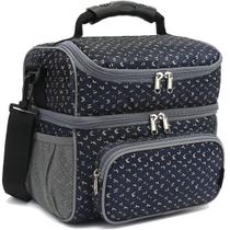 Bolsa Térmica para Almuerzo FlowFly de Doble Capa, Aislada, Negra, para Adultos