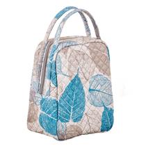Bolsa Térmica para Almuerzo Jula Vance Grande de Algodón Acolchado con Estampado de Hojas
