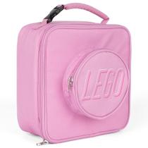 Bolsa Térmica para Almuerzo LEGO Duradera con Bolsillo de Malla Rosa Claro