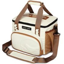 Bolsa Térmica para Almuerzo SUNNY BIRD 12L Grande para 18 latas Blanco Marfil