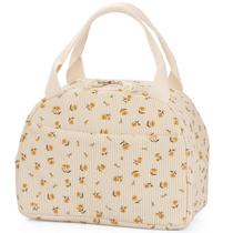 Bolsa Térmica para Almuerzo TESAFNG de Pana con Diseño de Crisantemo