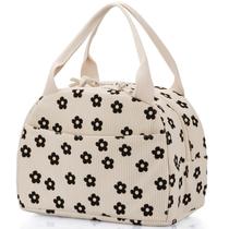 Bolsa Térmica para Almuerzo TESAFNG Reutilizable de Pana Negra