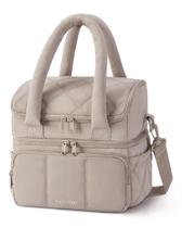 Bolsa Térmica para Almuerzos BAGSMART para Mujer Doble Piso Aislada Camel Bolsa Térmica para Almuerzos BAGSMART para Mujer Doble Piso Aislada Camel